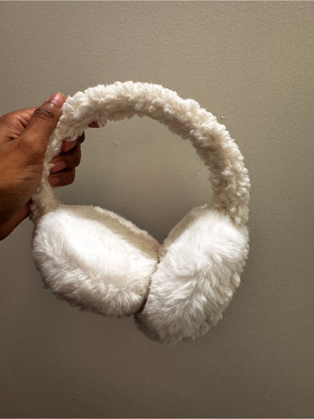 Plush White C.C Faux Earmuffs